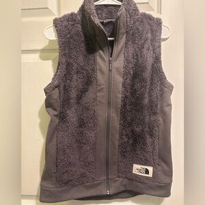 The North Face Charcoal Fleece Jacket Vest, Women’s Small